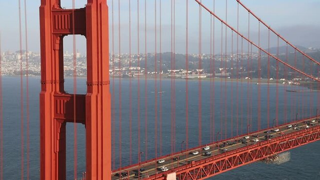 Panoramic view of Golden Gate Bridge in San Francisco, California, USA
