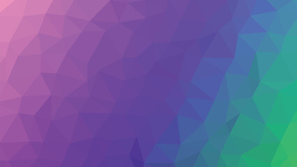 Abstract geometric mosaic background, crystal diamond wallpaper, low poly, blue purple and green faceted texture and seamless pattern, vector