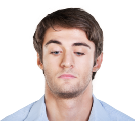 Young Man Looking Down