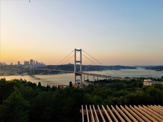 Bosphorus bridge at sunset