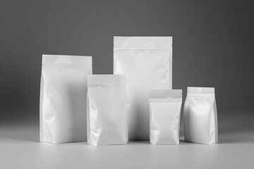 Minimalist White Sealed Packaging Mockup. Generative AI.
