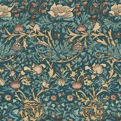 seamless floral pattern, repeating, vintage, tile, square