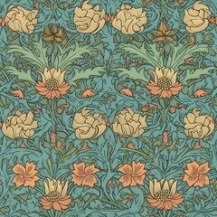 seamless floral pattern, vintage, repeating, tile, square