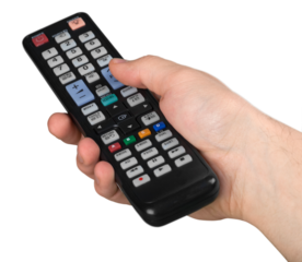 Hand Using a Remote Control