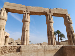 Fototapeta premium Karnak Temple - Egypt - Egyptian column - Egyptian Civilization