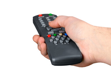 Hand Using a Remote Control