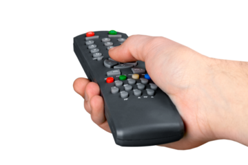 Hand Using a Remote Control