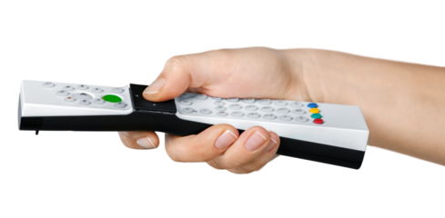 Hand Using a Remote Control