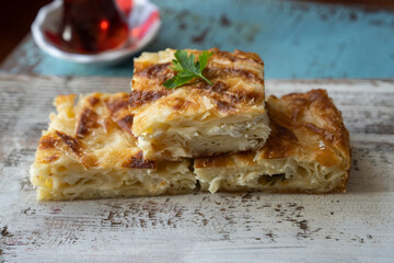 Traditional Turkish Cuisine Pastries (Kol böreği, Su Boregi, Sigara Boregi, Rulo Borek) Photo, Üsküdar Istanbul, Turkiye