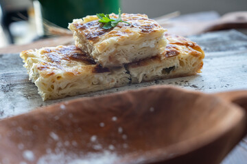 Traditional Turkish Cuisine Pastries (Kol böreği, Su Boregi, Sigara Boregi, Rulo Borek) Photo, Üsküdar Istanbul, Turkiye