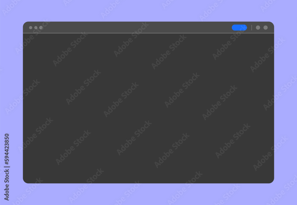 Aufkleber Empty browser window on transparent background. Empty web page mockup with toolbar vector.