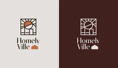 Building Residence Real Estate House Logo. Universal creative premium symbol. Vector sign icon logo template. Vector illustration