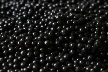 black caviar , macro shot .Neural network AI generated