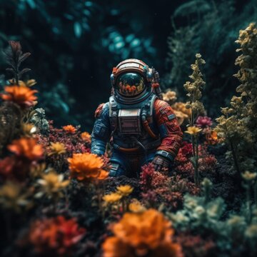 Beatifull astronaut flora colorfull