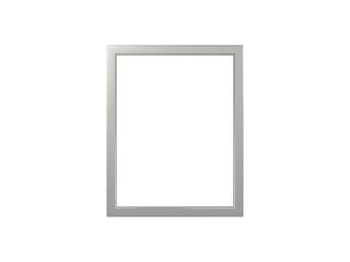  Rectangle isolated on white background. Rectangle metal frame. 3d illustration.