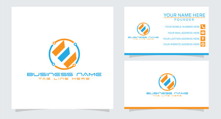 modern style technology power  and data logo set
