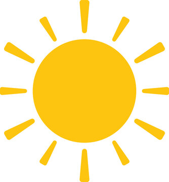 Yellow sun icon. stock vector