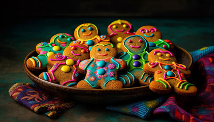 Homemade gingerbread cookies a sweet winter indulgence generated by AI