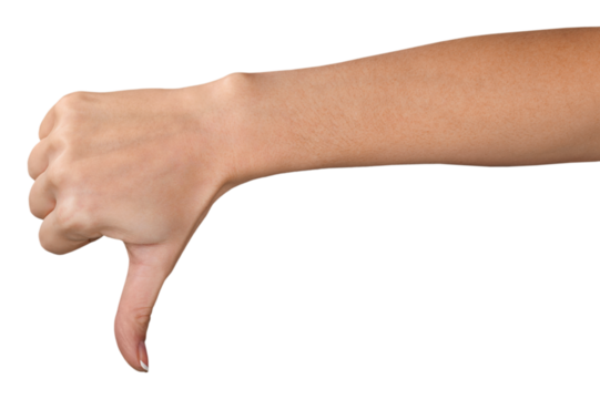 Hand Showing Thumbs Down