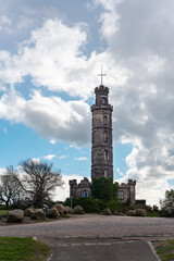 Obraz premium Nelson Monument on Calton Hill, Edinburgh, Scotland