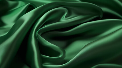 Obraz premium Green fabric with a white light. Generative Ai