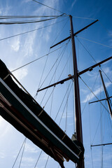 Obraz premium detail of a sailing boat at sea
