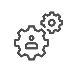 Obraz premium Human resources related icon outline and linear vector.