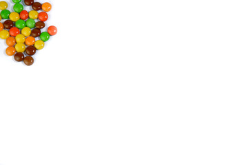 Colorful Sugar Candys on a White Background