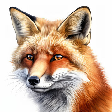 Red Fox Portrait | Wildlife Watercolour Illustration