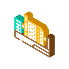 concentrator steel production isometric icon vector illustration