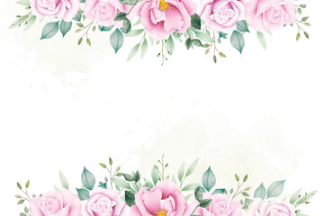 hand drawn floral and leaves wreath background design