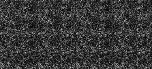 Fototapeta premium Monochrome texture composed of irregular graphic elements. Distressed uneven grunge background. Abstract vector illustration. Overlay for interesting effect and depth. Isolated on white background.