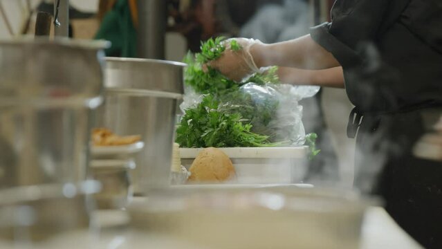 Food preparation commercial restaurant kitchen