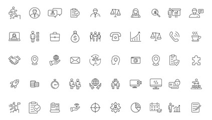  Headhunting icon set. Recruitment icon set Included the icons as Job Interview, Career Path, Resume, Job hiring, Candidate and Human resource icons. Vector illustration.