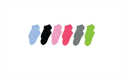 pair of female socks on white background