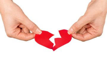 Female Hands Holding a Broken Heart