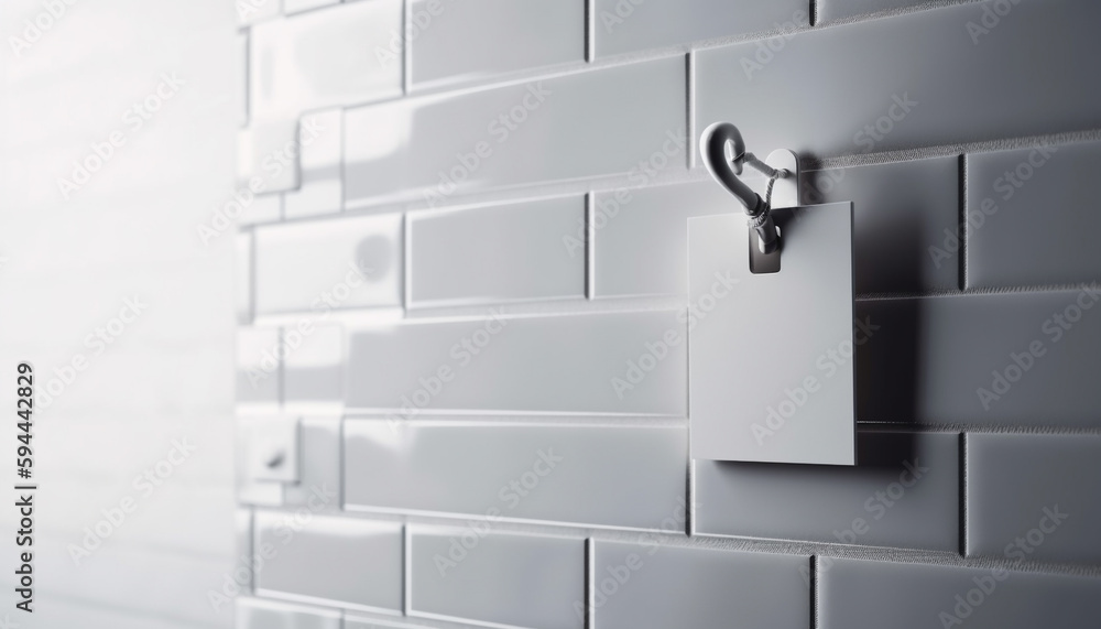 Poster lock and key secure the modern entrance generated by ai