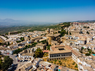 Obraz premium Aerial vIew by drone. Summer. Ubeda, province Jaen in Andalucia Spain