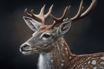 Illustration of a beautiful deer. Ai generated.
