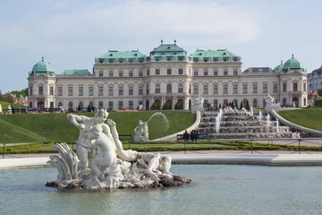 Deurstickers Beautiful view of the Belvedere Palace in Vienna, Austria © marinadatsenko