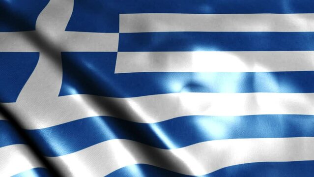video 3D animation loop Greece flag