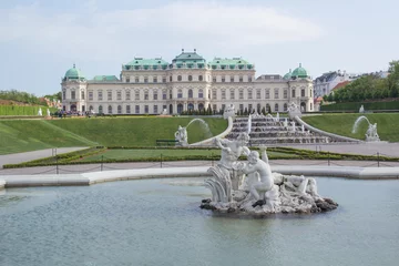 Deurstickers Beautiful view of the Belvedere Palace in Vienna, Austria © marinadatsenko