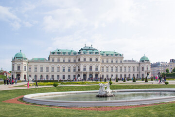 Obraz premium Beautiful view of the Belvedere Palace in Vienna, Austria
