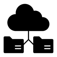 Cloud Storage Glyph Icon