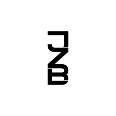 Fototapeta premium jzb typography letter monogram logo design
