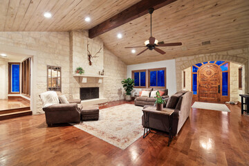 a luxury western living room 