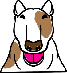 The dog face png image for pet or animal concept