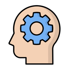 Brainstorming Line Color Icon