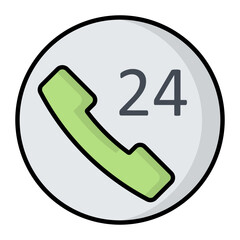 Support Line Color Icon