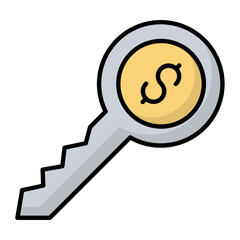 Business Key Line Color Icon